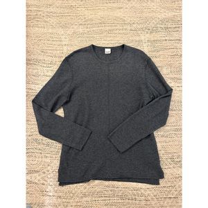 BALDWIN Men's Long Sleeve Wool Pullover Sweater Gray Casual Size Large